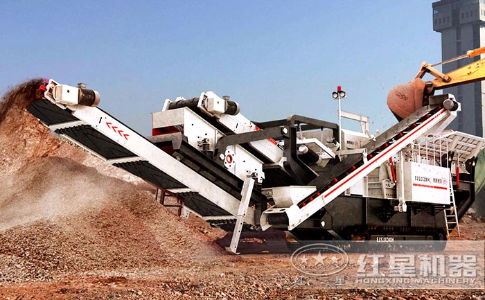 履帶移動石子破碎機客戶現(xiàn)場 履帶移動石子破碎機客戶現(xiàn)場