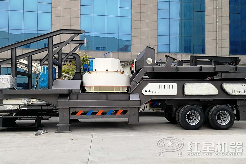 輪胎式移動制砂機設(shè)備實拍圖