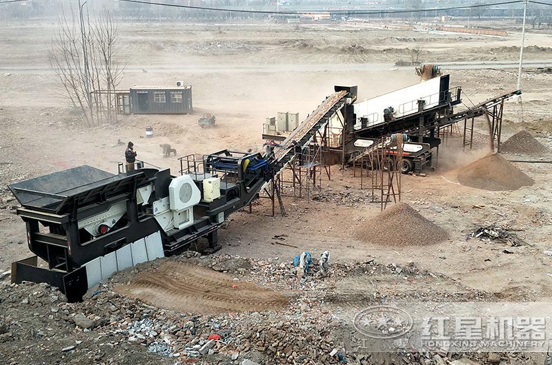 建筑垃圾移動破碎機作業(yè)現(xiàn)場 建筑垃圾移動破碎機作業(yè)現(xiàn)場