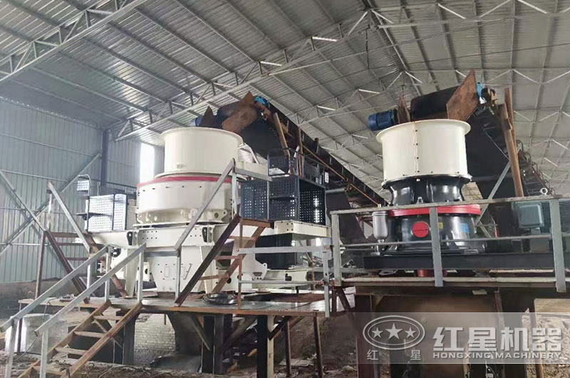 河卵石制砂加工客戶現場 河卵石制砂加工客戶現場